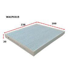 Wesfil CABIN FILTER LDV WACF0315
