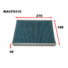 Wesfil CABIN FILTER RCA422P LANDROVER WACF0310