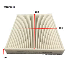 Wesfil CABIN FILTER RCA423M ISUZU/MAZDA WACF0316