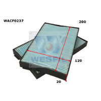 Wesfil CABIN FILTER RCA336P LDVWACF0237