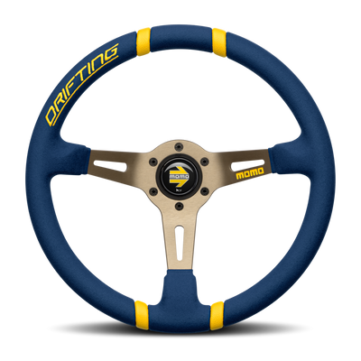 MOMO Drifting Microfiber Blue 350mm Steering Wheel