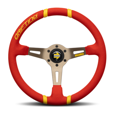 MOMO Drifting Microfiber Red 350mm Steering Wheel