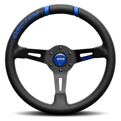 MOMO Drifting Black/Blue 330mm Steering Wheel - VDRIFT33NBLUR