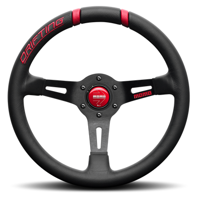 MOMO Drifting Black/Red 330mm Steering Wheel - VDRIFT33NROSL