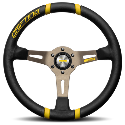 MOMO Drifting Black/Yellow 350mm Steering Wheel - VDRIFT35NEGIR