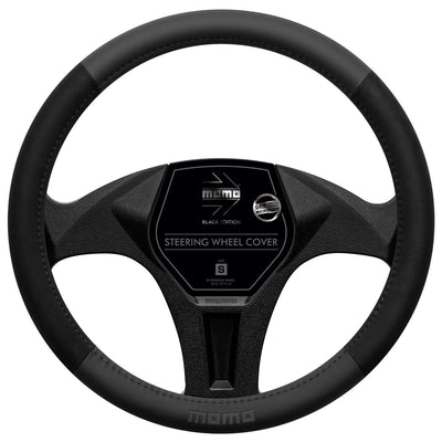 MOMO Easy Microfibre Black Edition Steering Wheel Cover (M)