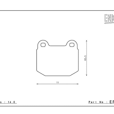 Endless MX72 Plus EP291 Rear Brake Pad – Nissan Skyline GTR/Subaru BRZ WRX/Lancer EVO/Toyota 86