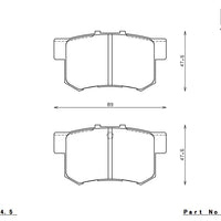 Endless MX72 Plus EP312 Rear brake pad – Honda Integra DC5 DC2 / Civic EP3 FD2 FD1