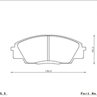 Endless CCRG EP406 Front brake Pad – Honda Integra DC5 / Civic EP3 FN2 / S2000