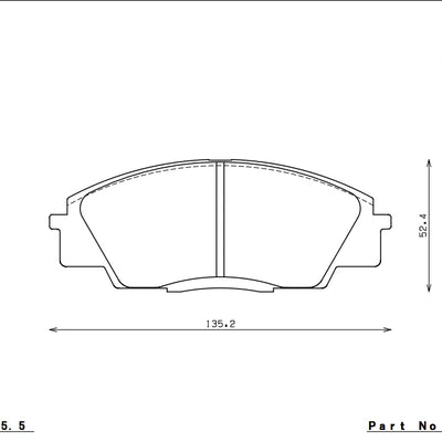 Endless CCRG EP406 Front brake Pad – Honda Integra DC5 / Civic EP3 FN2 / S2000