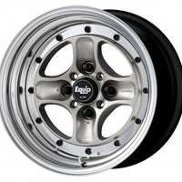 WORK WHEELS - Equip 40 BSL POLISHED ANODIZED STEP RIM BLACK RIVETS SET OF 4