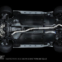 RSE FULL TITANIUM MUFFLER EXHAUST KIT TYPE-80 VER2 FOR TOYOTA GR86 ZN8 ZN6 SUBARU BRZ ZD8 ZC6 RB6090-SB05A