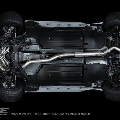 RSE FULL TITANIUM MUFFLER EXHAUST KIT TYPE-80 VER2 FOR TOYOTA GR86 ZN8 ZN6 SUBARU BRZ ZD8 ZC6 RB6090-SB05A