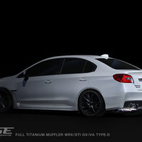 RSE FULL TITANIUM MUFFLER EXHAUST TYPE-D FOR SUBARU WRX STI GV VA EJ20 EJ25 FA20DIT RB6090-SB02D