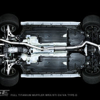RSE FULL TITANIUM MUFFLER EXHAUST TYPE-D FOR SUBARU WRX STI GV VA EJ20 EJ25 FA20DIT RB6090-SB02D