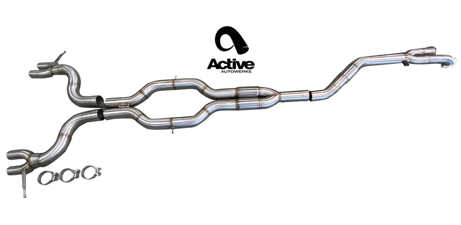 Active Autowerke G80/G82 Race exhaust GOLIATH w DUMP / black tips – 2021+ M3 / M4