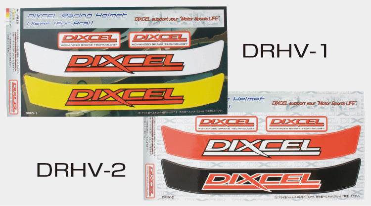 Dixcel Helmet Visor Sticker - Universal - Red / Black