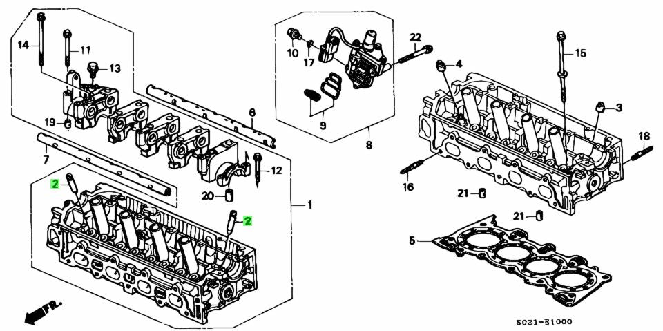 Honda Genuine GUIDE, IN. VALVE - 12204-PJ7-305