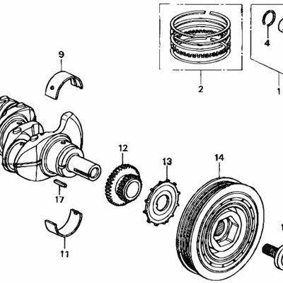 HONDA GENUINE OEM K SERIES CRANK THRUST WASHER - CL7 DC5 EP3 FD2 FN2 CIVIC INTEGRA TYPE R - 13331-PNA-004