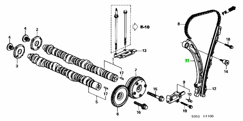 HONDA OEM CHAIN GUIDE - DC5 EP3 CL7 FD2 14520-PNA-003