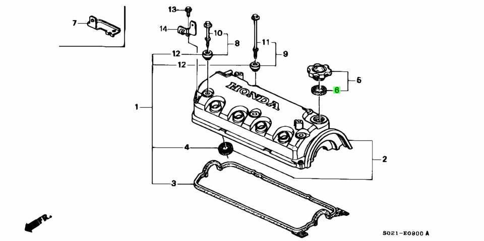 Honda Genuine OIL FILLER PACKING 15613-PC6-000