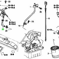 Honda Genuine BREATHER PIPE TUBE FOR NSX - 17153-PR7-A00