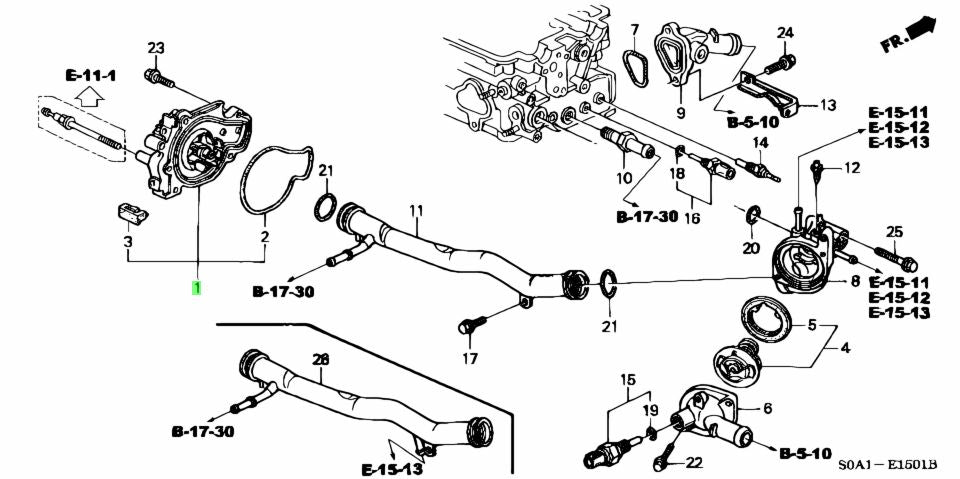Honda OEM Water Pump H22 - 19200-P13-003