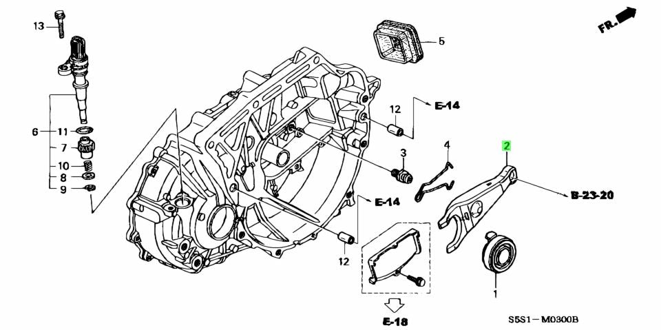 HONDA OEM K20 K24 CLUTCH RELEASE FORK - DC5 EP3 FD2 FN2 CIVIC TYPE R INTEGRA 22821-PPP-000