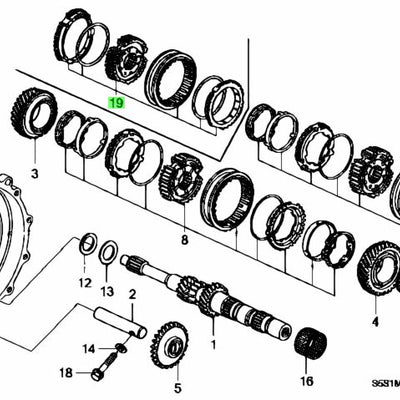 HONDA Genuine K20 5TH & 6TH SYNCHRO SET (FN2 & DC5S ONLY) - 23626-PNS-315