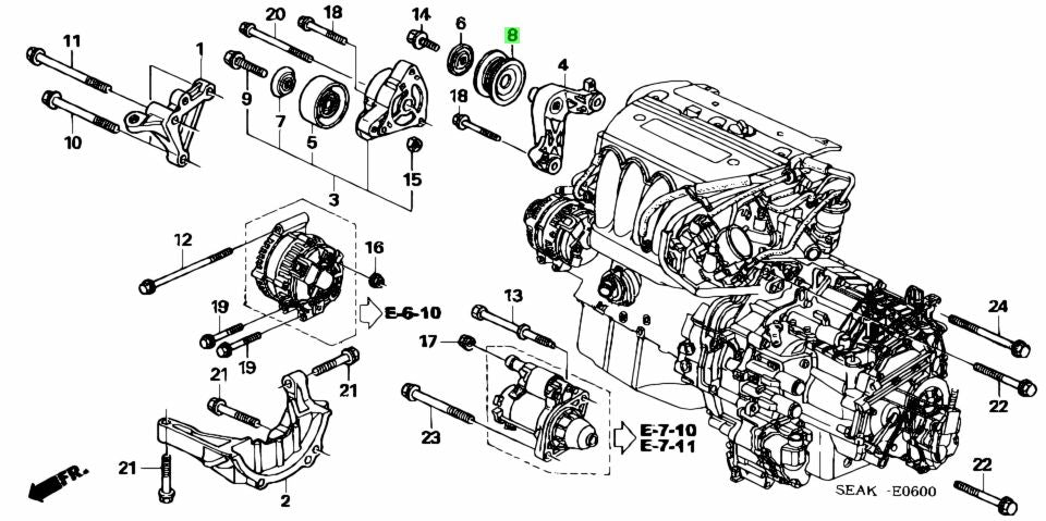 Honda GENUINE OEM Idler Pulley – EP3/FN2R