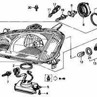Genuine HONDA OEM CIVIC EK 96-00 CLEAR SIDE INDICATOR - RIGHT SIDE 33801-S2H-G01