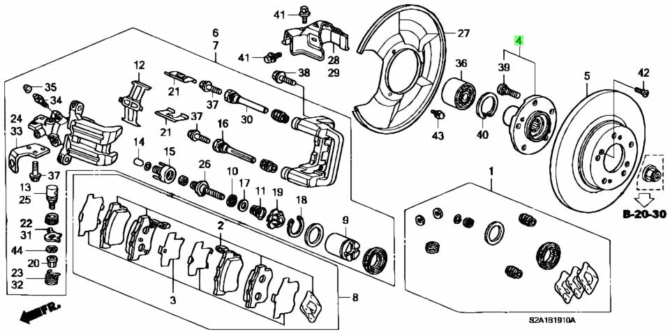 Honda Genuine HUB ASSY Rear for S2000 42210-S2A-000