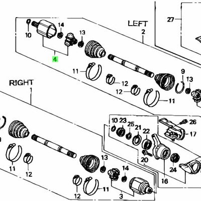 Honda Genuine INNER JOINT COMP for NSX 42320-SL0-900