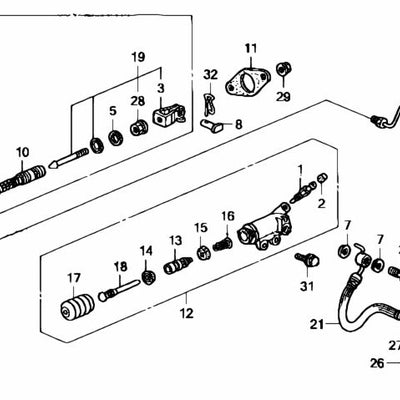 Genuine Honda S2000 Clutch Master Cylinder - 46920-S2A-003