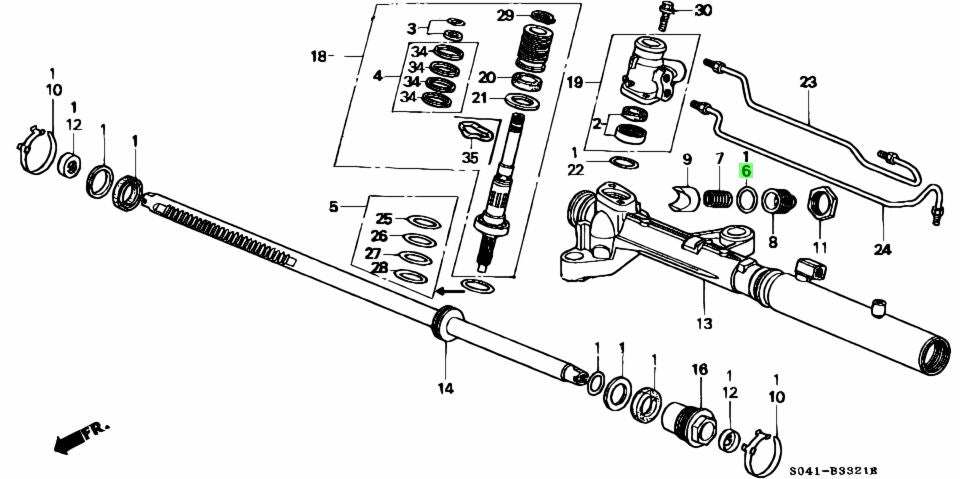 Honda Genuine RACK GUIDE O-RING 53412-634-000