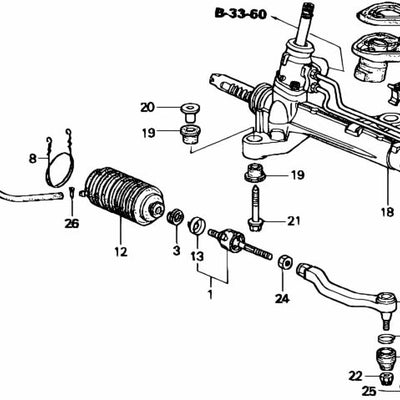 HONDA Genuine OEM EG EK DC2 TIE ROD END RIGHT SIDE
