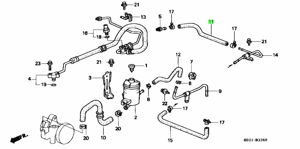 Honda Genuine RETURN HOSE COMP - 53732-S04-950