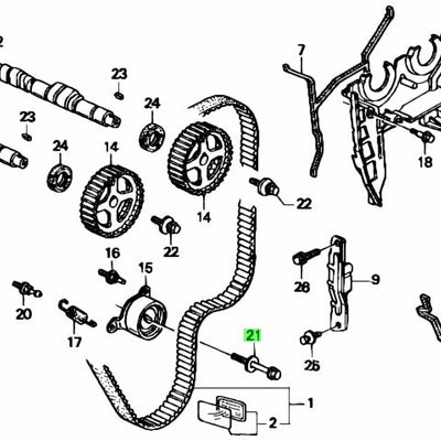 HONDA GENUINE B SERIES TIMING BELT TENSIONER BOLT 90026-PR3-003