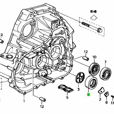 Honda Genuine BEARING, NEEDLE 33X60X20 91101-PG1-008