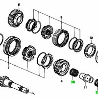HONDA OEM NEEDLE ROLLER BEARING 38X43X26 91104-P21-008