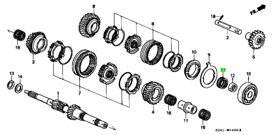 Honda Genuine NEEDLE BEARING 37X42X14.8 91108-P21-008