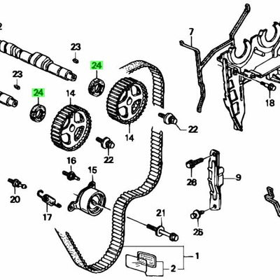 Genuine HONDA B SERIES OEM CAMSHAFT SEAL - EF8 EF9 EG6 EK4 EK9 DC2 DA6 DB7 DB8 CRX HONDA CIVIC INTEGRA TYPE R