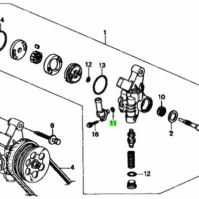 Honda Genuine D/B/F/H/K-Series Power Steering Low Pressure Line O-Ring - 91345-PY3-000