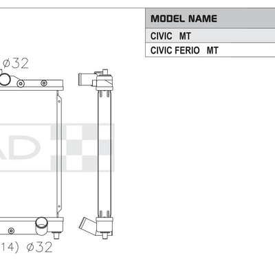 Koyorad Performance Radiator - Honda Civic (EG/EK) - Non A/C - Image 2
