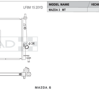 Koyo Performance Radiator - Mazda 3 MPS (BL) - 2.3L Turbo