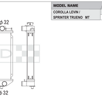 Koyorad Performance Radiator - Toyota Corolla Levin/Sprinter Trueno 1983-1987 - MT