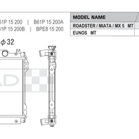 Koyorad Performance Radiator - Mazda MX-5 (NA6CE/NA8C) - 36mm