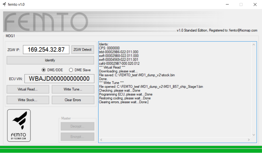 Active Autowerke Femto End User Software Tool – F-series, G-series prior to 11/2019 SW