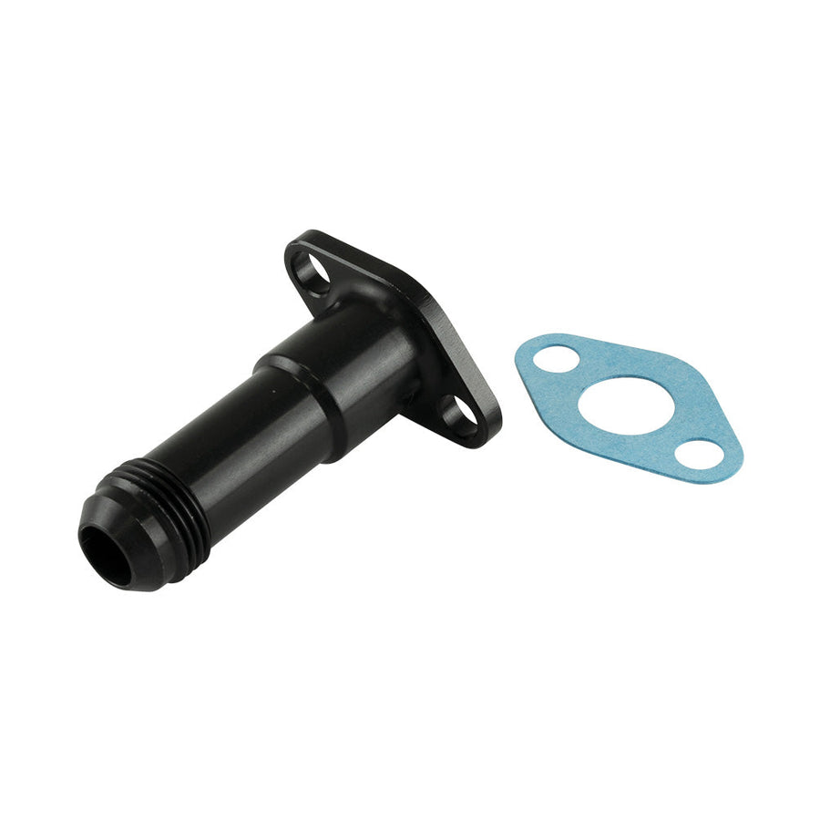 Turbosmart 38.1mm 10AN 75mm Extended Oil Drain Black