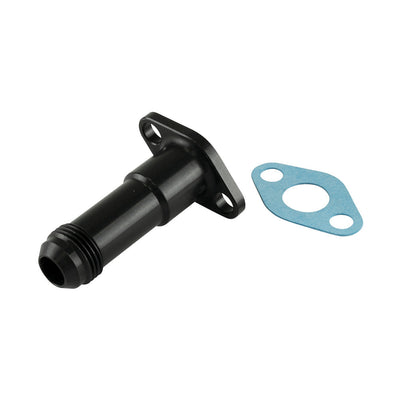 Turbosmart 38.1mm 10AN 75mm Extended Oil Drain Black